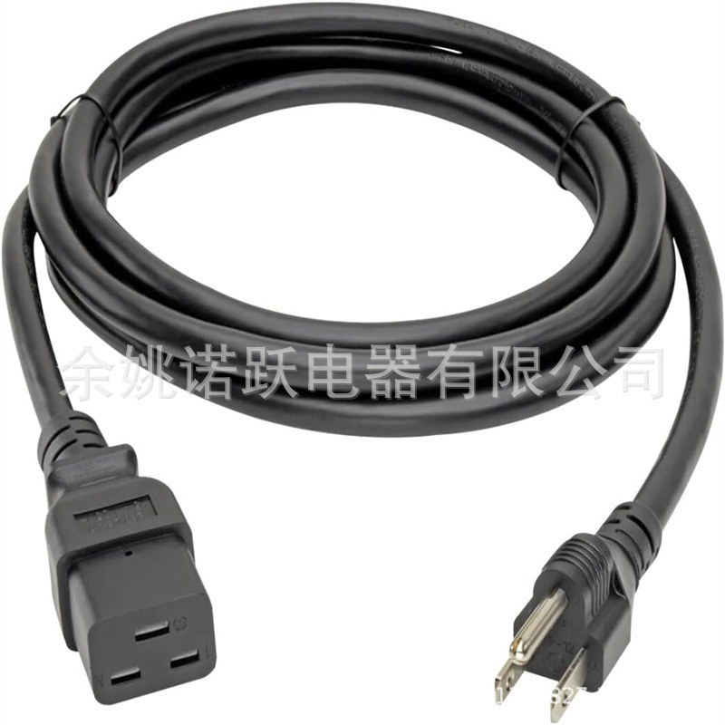 Heavy Duty Power Cord,15A,14Awg(Iec-320-C19 to Nema 5-15P)10 Feet