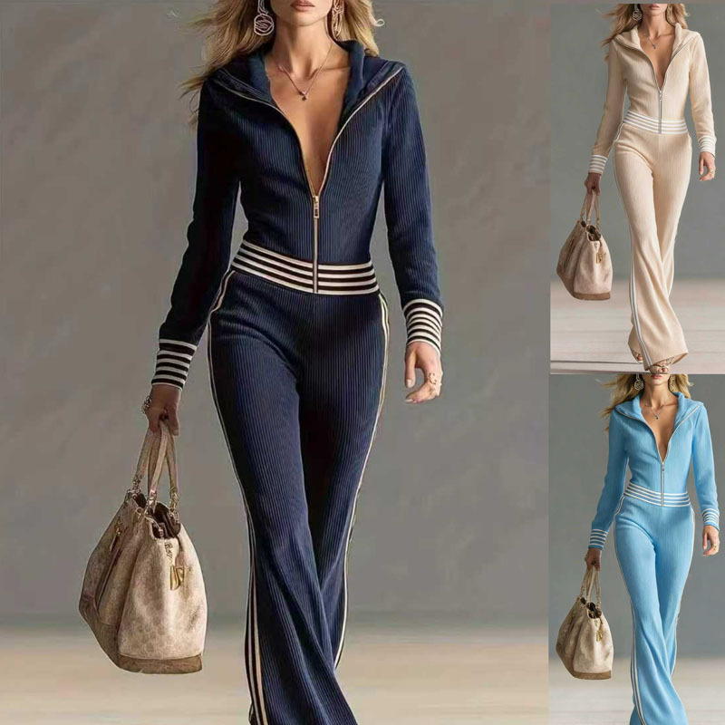 European and American Foreign Trade Style Independent Brand 2026 New Model One-Piece Knitted Sweater Casual Sportswear Zip-Up Pullover Sweater European and American Foreign Trade Style Independent Brand 2026 New Model One-Piece Knitted Sweater Casual Sportswear Zip-Up Pullover Sweater