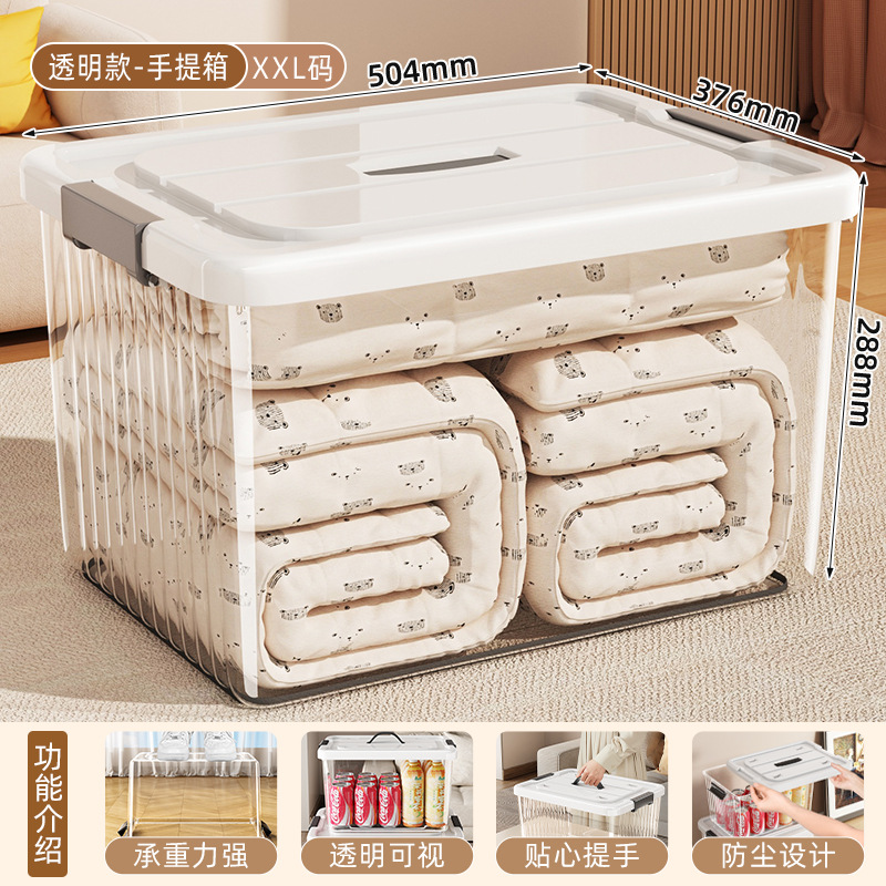 특대형 투명 [길이 50.4*가로 37.6*높이 28.8cm] 손잡이 포함