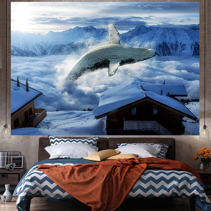 Tela de fondo ins estilo colgante papel pintado de tela dormitorio habitación renovación diseño noche lienzo cartel decorativo paño de pared