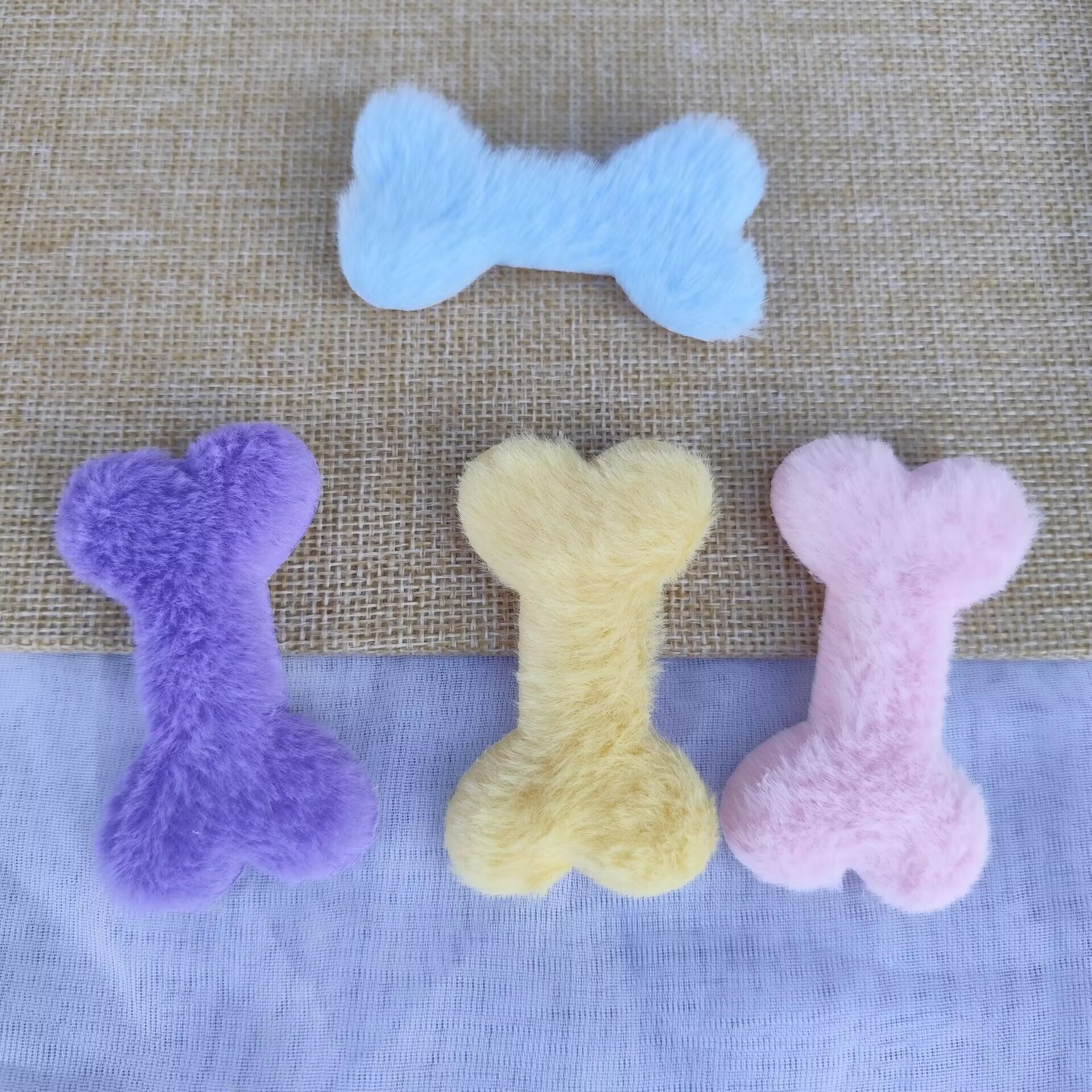 Otoño y invierno nuevos parches de peluche de pentacos DIY accesorios zapatillas accesorios clips para el cabello accesorios semiacabados