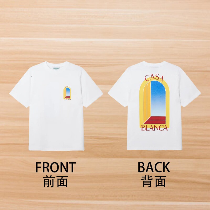 カサブランカ カサブランカ 半袖 ヘビーウェイト 260g アメリカのトレンド ブランド ニッチ ルーズ ハイストリート Tシャツ|undefined