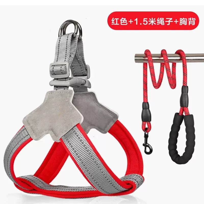 Поводок для собак в стиле жилета, поводок для выгула собак для собак малых и средних размеров Шиба-ину, корги, бишон, Тедди.