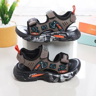 New Children's Sandals Little Boy Non-Slip Summer Soft Sole Wear-Resistant Beach Shoes Boys Casual Thick Sole Sports