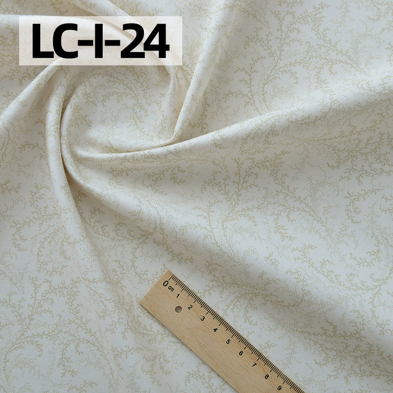 纯棉布料手工diy衣服包包田园碎花印染全棉面料棉布卡其红色花园