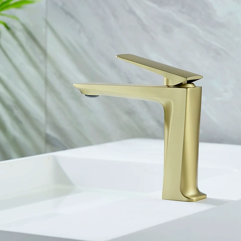 Foreign trade hot selling bathroom pots high -quality hot and hot pull -up guns ash metal under the basin wash pool water faucet