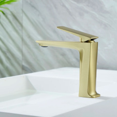 外貿熱賣浴室面盆高品質冷熱拉絲槍灰金屬台下盆洗手池水龍頭