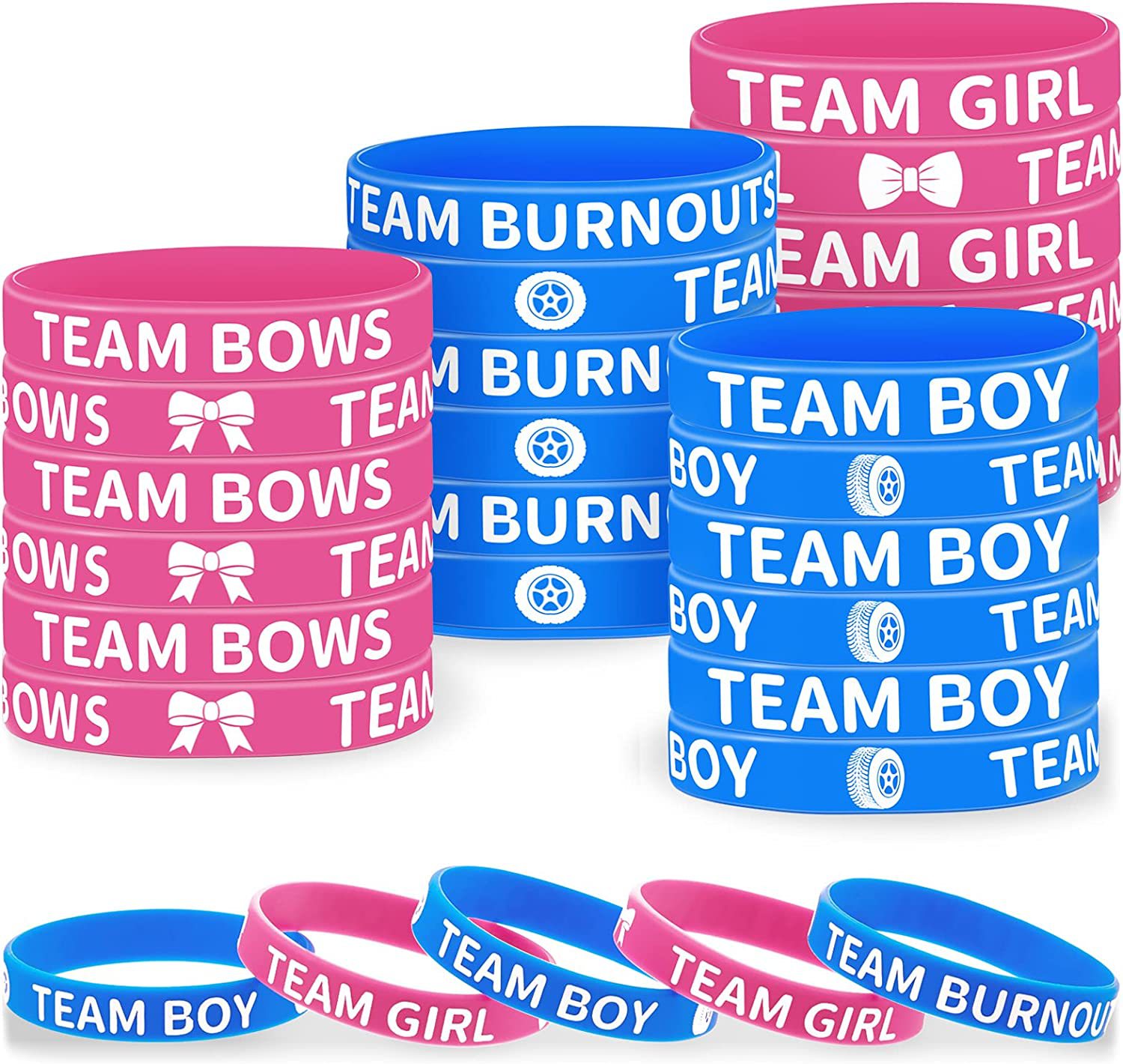 El fabricante hizo la pulsera del silicón que imprime el género masculino y femenino revela la correa de muñeca blanca roja y azul de la mariposa de las huellas de la impresión