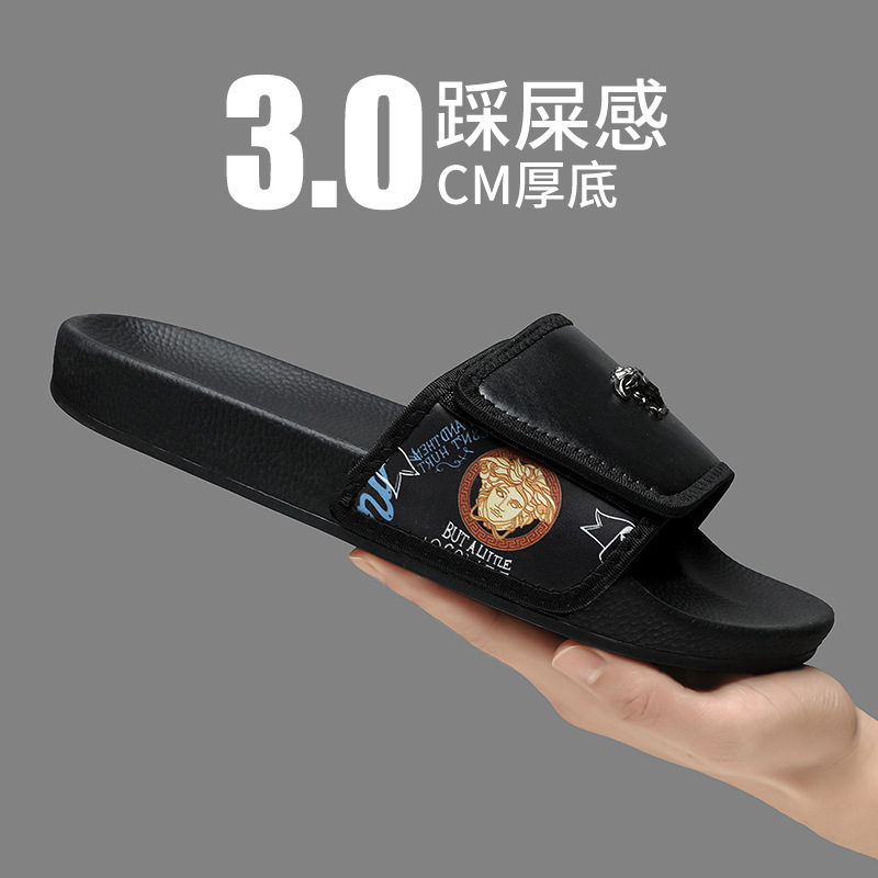 New cross-border men's trendy outdoor summer slippers, stylish and fashionable for beach and home casual wear, non-slip slip-on sandals for men New cross-border men's trendy outdoor summer slippers, stylish and fashionable for beach and home casual wear, non-slip slip-on sandals for men
