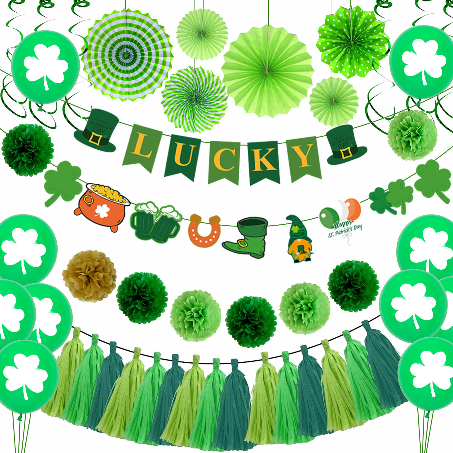 Festival irlandés globo traje diseño escena decoración irlandesa de 12 pulgadas globo de látex al por mayor