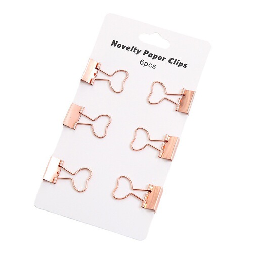 Yuelu creative metal small clip electroplating dazzling office clip photo clip cross-border folder student color clip