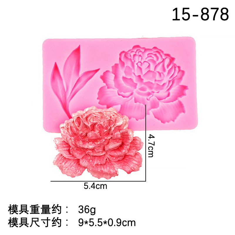 Planta hojas flores molde de silicona Lily girasol crisantemo Fondant chocolate Decoración