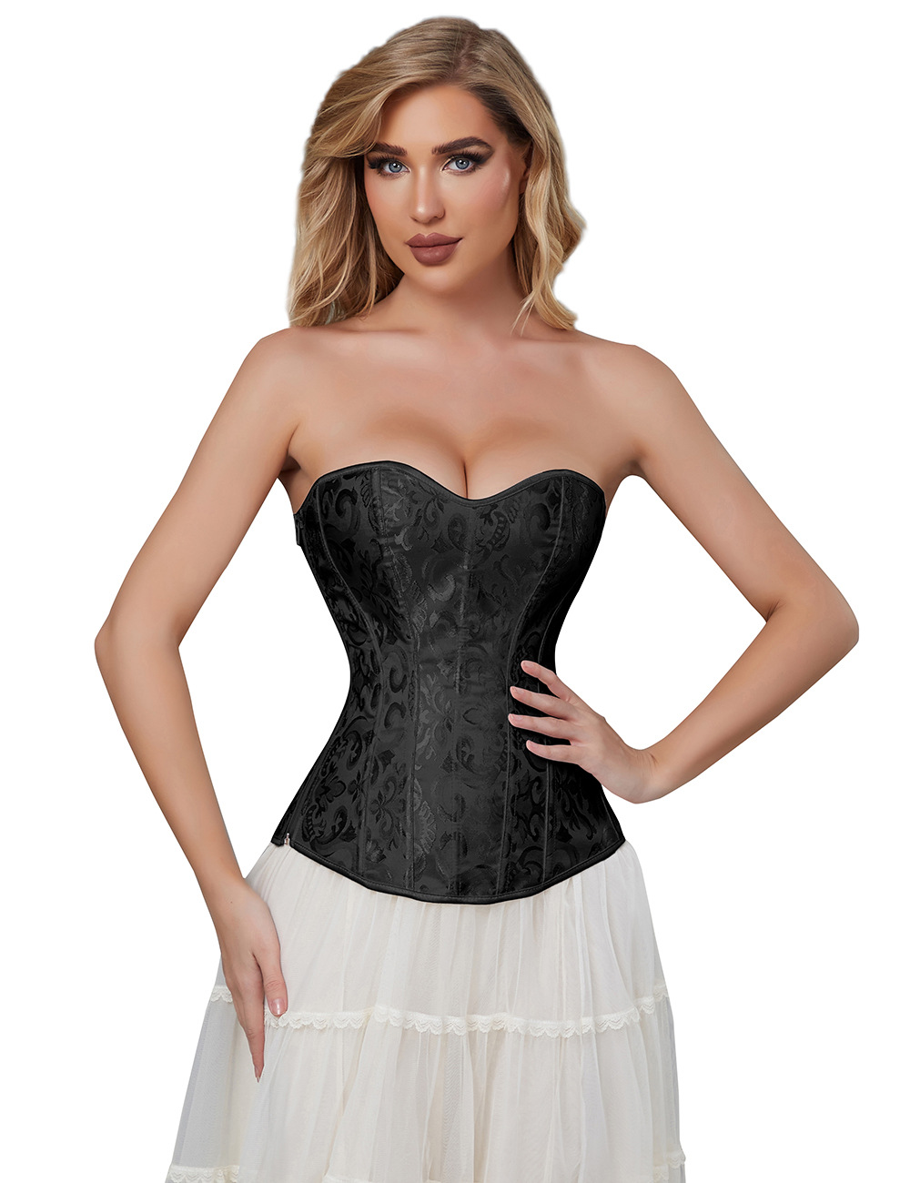 Ventas transfronterizas calientes más tamaño sexy corset damas abdominal delgado corset plástico de hueso de pescado corset mujeres