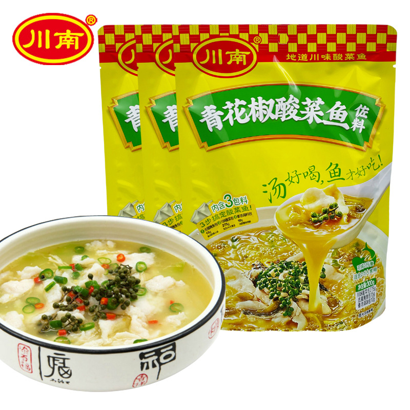 川南青花椒酸菜魚佐料300g藤椒水煮魚酸菜老壇開味麻辣味四川特產