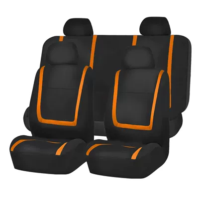 Cross-Border Best-Selling Elastic Fabric – Seat cushion, seat cover - orange-2-piece-set-single-seat