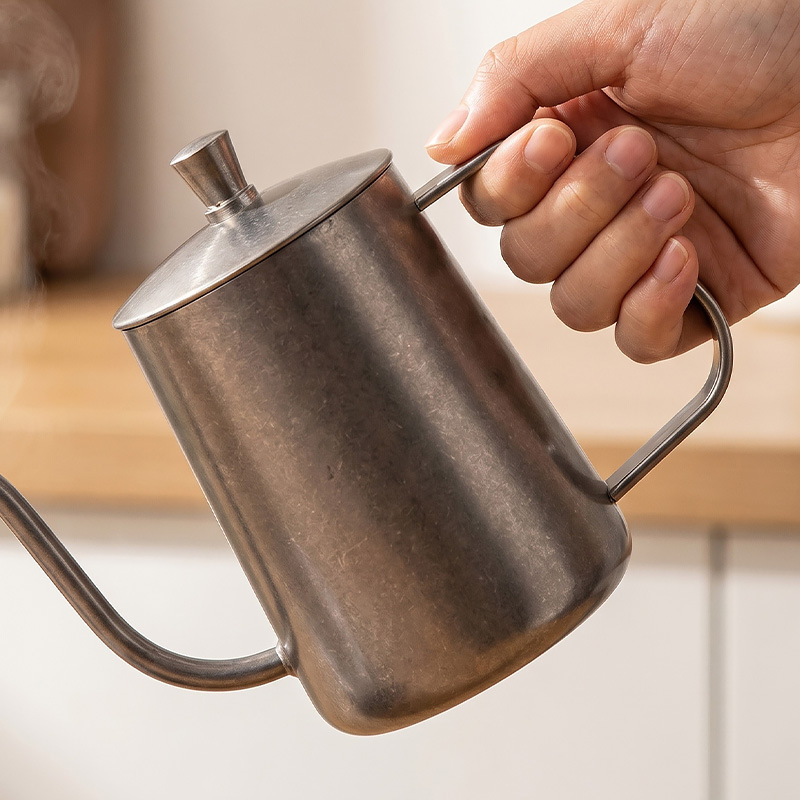 304 Stainless Steel Pour-Over Coffee Kettle with Long Spout, Fine Mouth Kettle, Home Coffee Appliance, Gift Set Kettle 304 Stainless Steel Pour-Over Coffee Kettle with Long Spout, Fine Mouth Kettle, Home Coffee Appliance, Gift Set Kettle