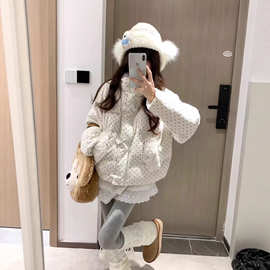 冬季超好看羽绒棉服女2026新款学生小个子波点棉袄短款棉衣外套女