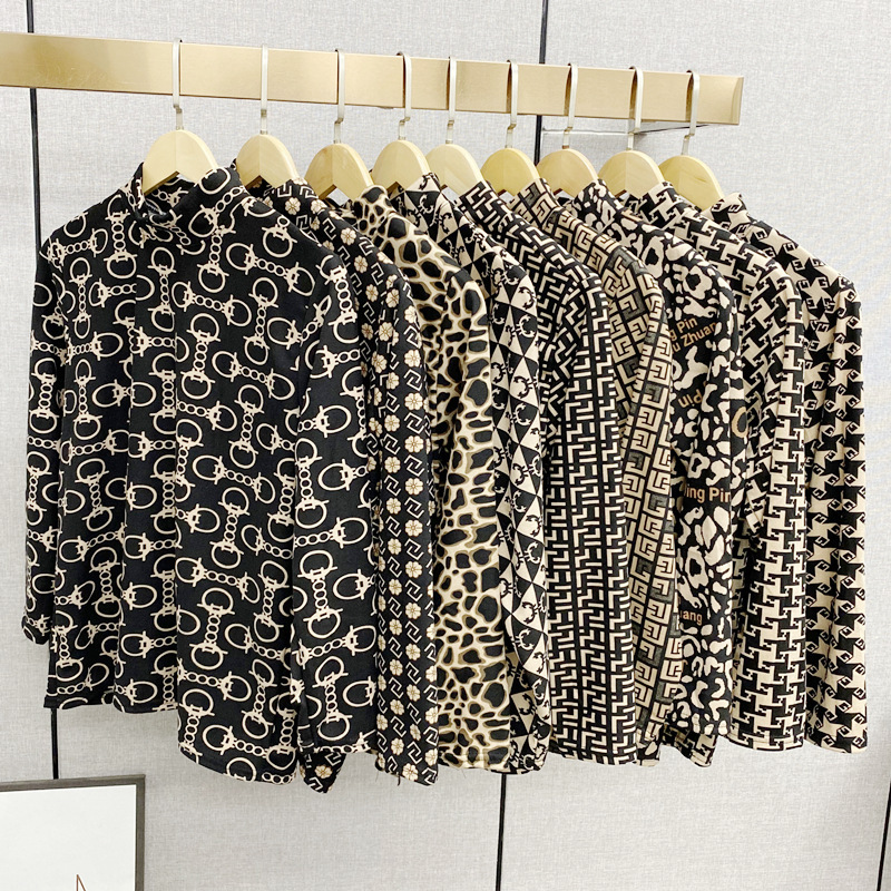 Autumn and winter skin-friendly cotton bottoming shirt mother's long-sleeved T-shirt middle-aged and elderly women's half-high collar long-sleeved inner wear outer wear