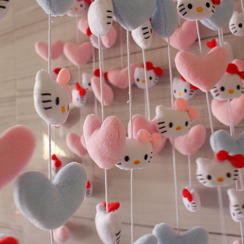 Girly Heart Melody Pudding Dog Door Curtain Partition Curtain Living Room Entrance Bathroom Decoration Bedroom Curtain Accessories Women