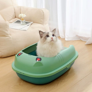 HOLLE KITTY宠物猫砂盆猫厕所防外溅不带砂半封闭式猫屎盆猫用品