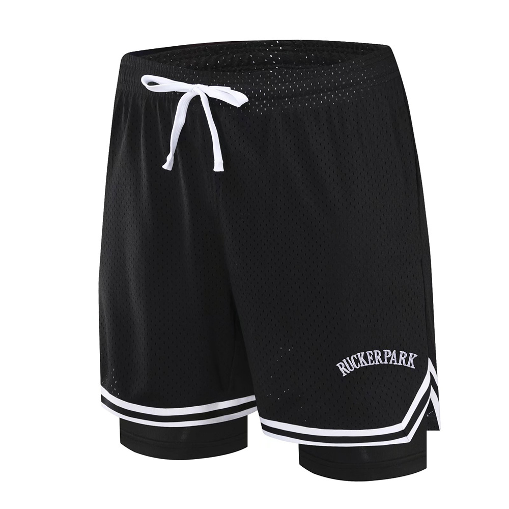 Amerikanische 3/4-Hose, modisch, für Jungen, Netzstoff, für Sport, Strand, Freizeit, Laufen, Fitness, schnelltrocknend, für den Transport zu Hause_voghion.com