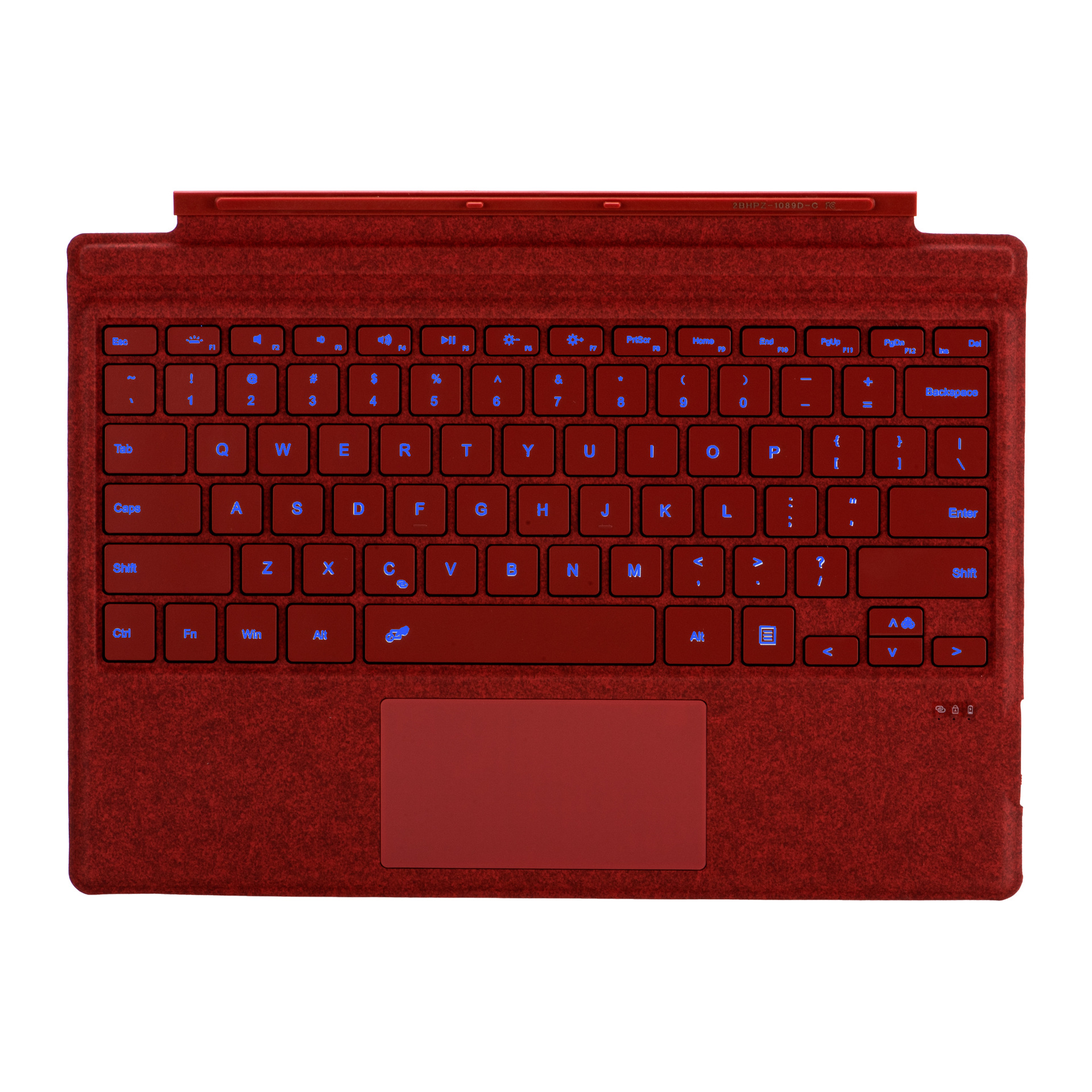 Teclado táctil de cuero de segundo de absorción magnética para Microsoft Surface Pro4 5 6 / 7 teclado Bluetooth inalámbrico