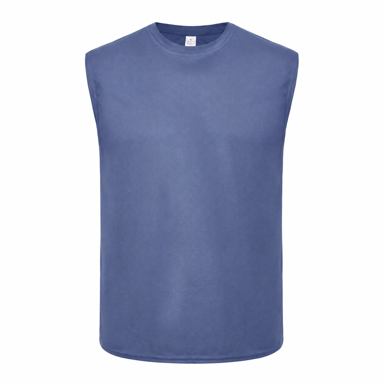 Fitness chaleco de malla entrenamiento europeo y americano de tamaño grande transpirable rápido seco camiseta de cuello redondo chaleco europeo y americano para hombres
