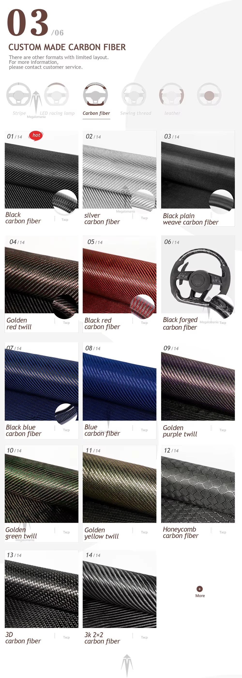 Suitable for Mercedes-Benz modified carbon fiber steering wheel GLC GLE C63 E63 S63 G63 W213 W205
