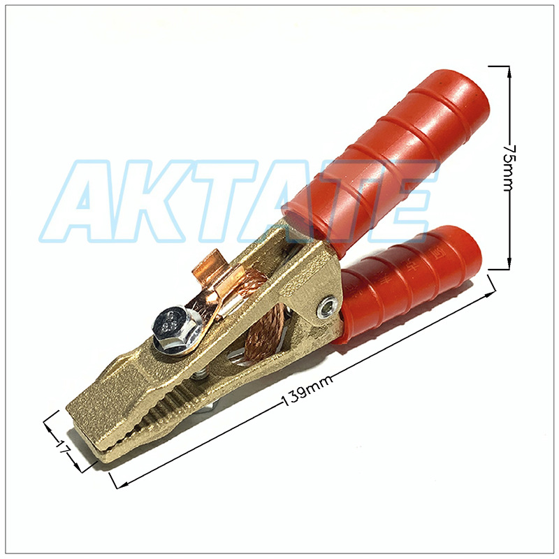 [Battery clip] all copper car fire line battery line cross Jianglong clip connecting crocodile clip brass cable