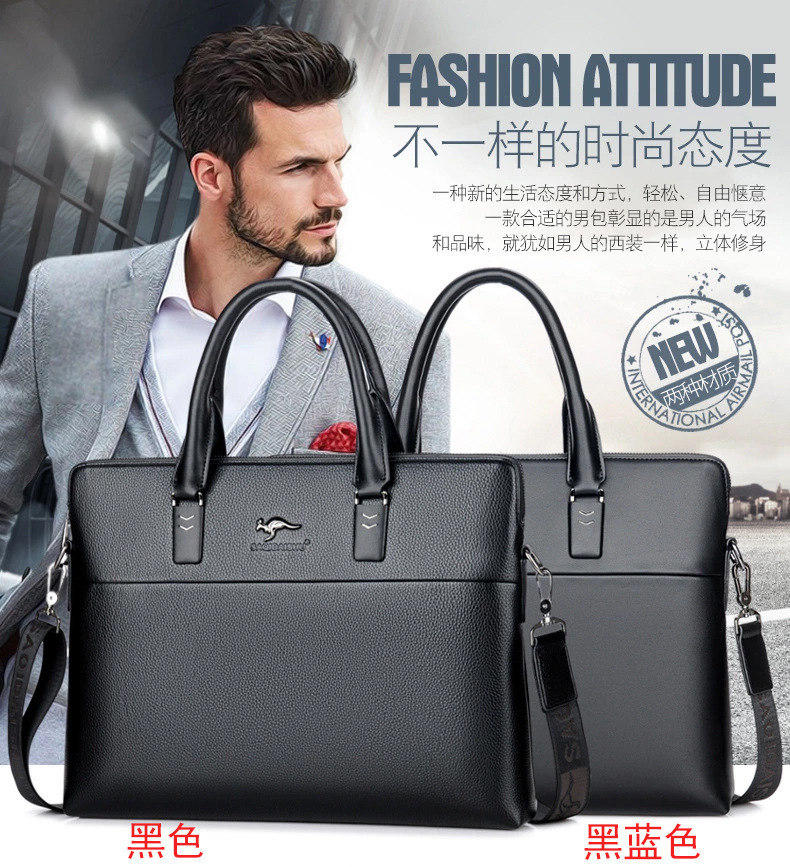 Men's Fashion Business Tote Bag Durable Laptop Bag for Men Casual Simple Commute Shoulder Bag