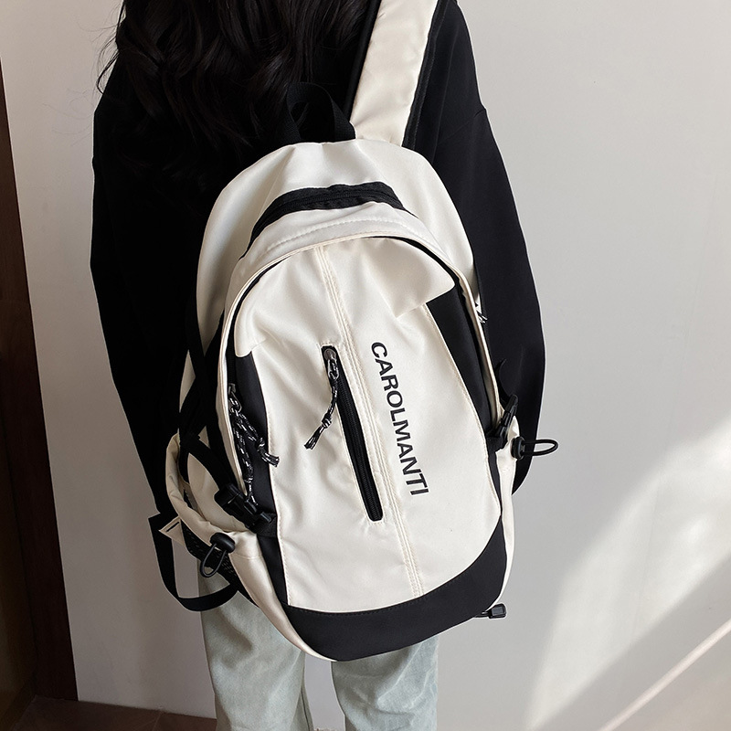 Mochila escolar para hombres, estudiantes de secundaria de gran capacidad, estudiantes de secundaria, tendencia de moda, mochila simple, mochila, bolso de viaje de estilo femenino