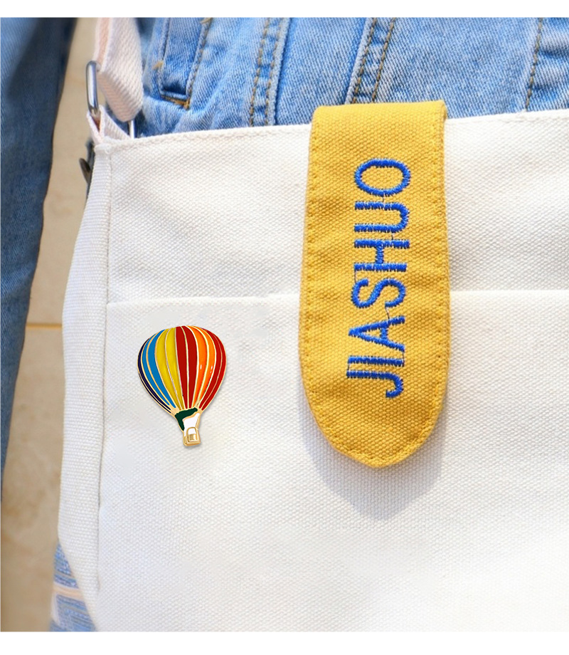 Enamel Design Cute Modern Style Pin Hot Air Balloon Alloy Enamel Unisex Brooches