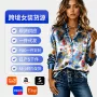 印花外贸大码女式衬衫