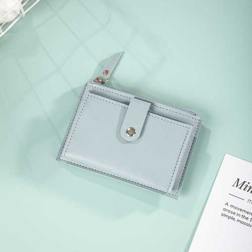 Women's Ultra-Thin Card Holder Crossbody Bag Korean Style Zipper Card Case Candy Color Bus Student Bank Card Holder USD Bag