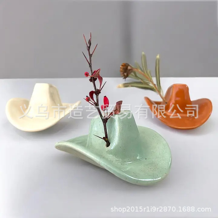 跨境热销Small resin denim hat home decoration桌面精致小摆件|undefined