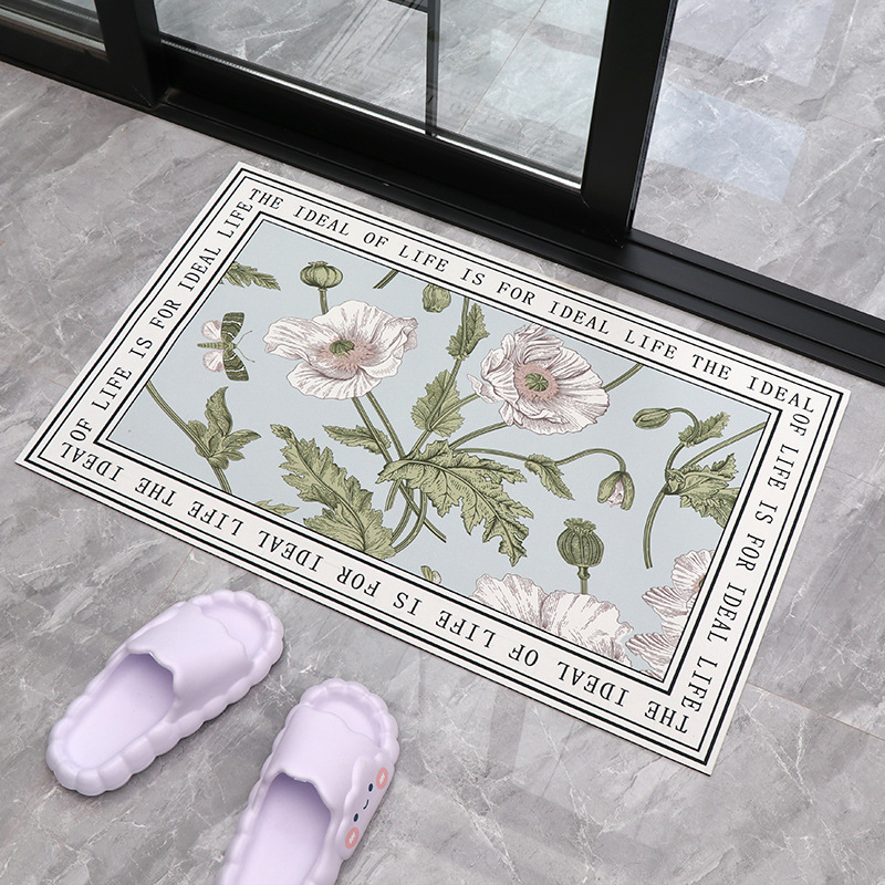 Alfombra de suelo transfronteriza alfombra de suelo antideslizante de baño de color sólido alfombra de barro suave de diatomita simple cocina alfombra de suelo de baño