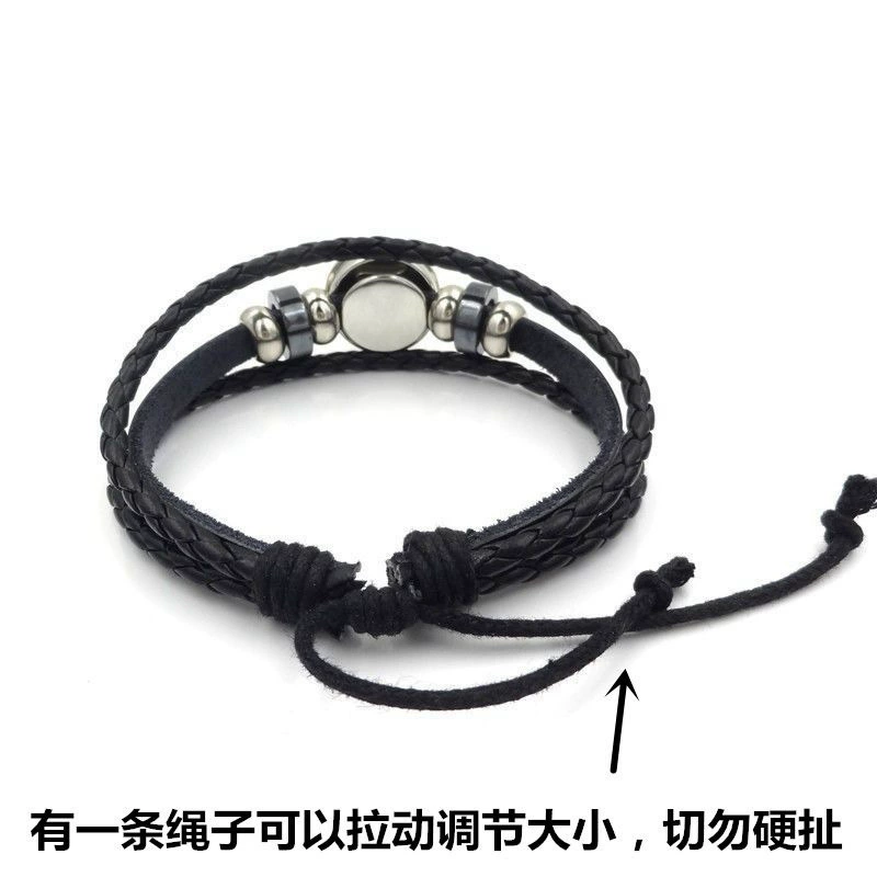 Retro woven bracelet for beloved, with gem, European style, wholesale