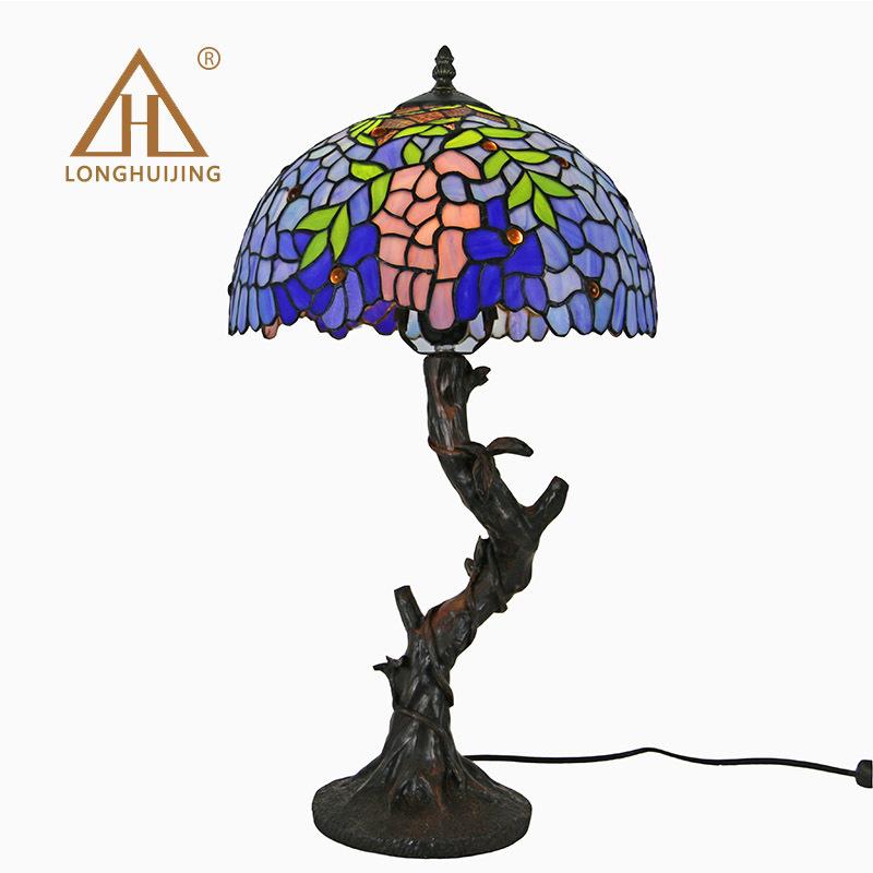 Cross-border money Tiffany personality Lighting European style Countryside rose led12 Table lamp bedroom Study Eye protection Lighting