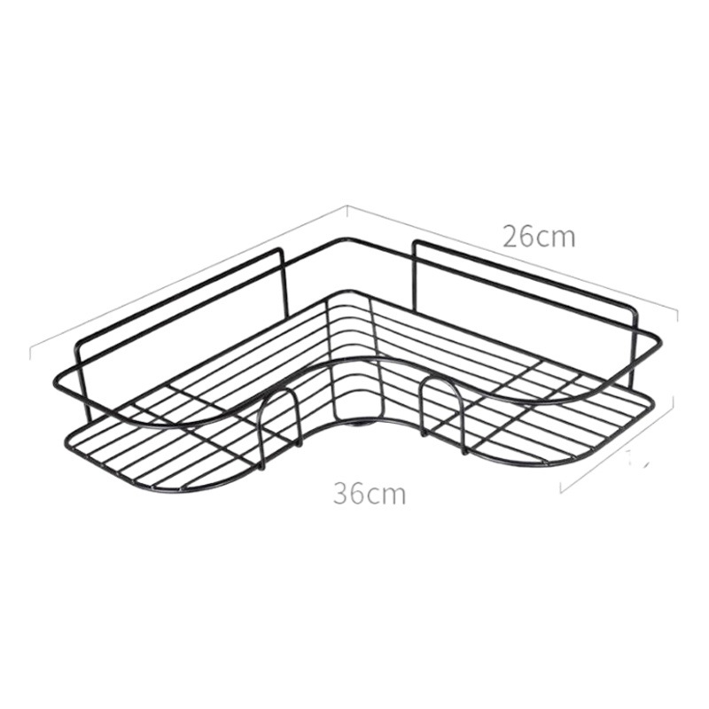 Punch-free cocina triángulo estante de almacenamiento baño Baño Esquina de almacenamiento rack dormitorio pared colgante rack de almacenamiento