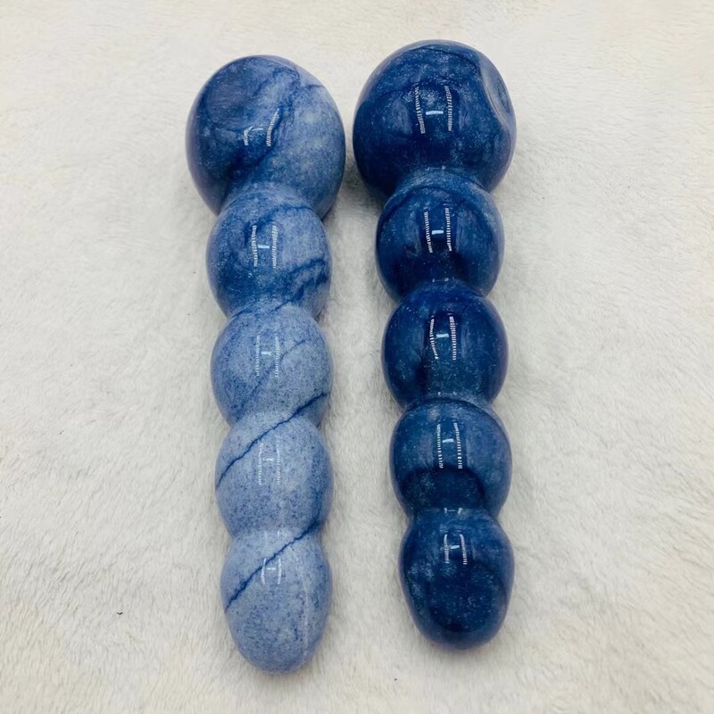 天然水晶 蓝东陵水晶按摩棒摆件 图 10