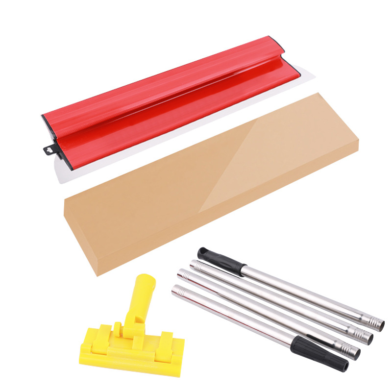 Espadadora de nivelación Herramienta de nivelación de masilla Juego de soporte de raspado blanco portátil con herramienta de raspado de pared Cuchilla de yeso