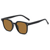 Square fashionable trend yellow retro sunglasses suitable for men and women, high quality glasses, internet celebrity