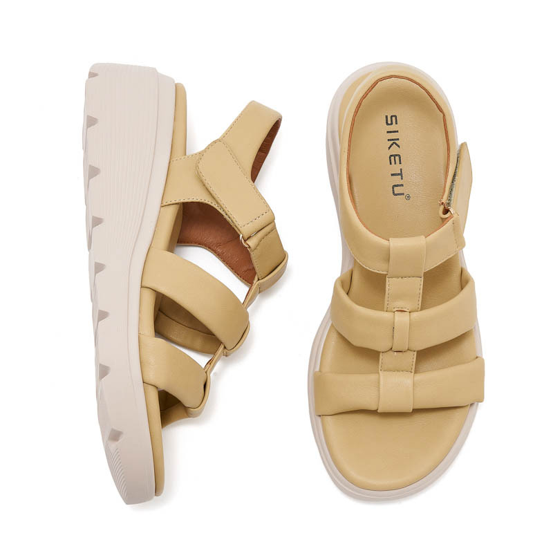 950-1 Nueva primavera y verano 2025 cómodas sandalias de base grande cómodas simples y gruesas un cabello