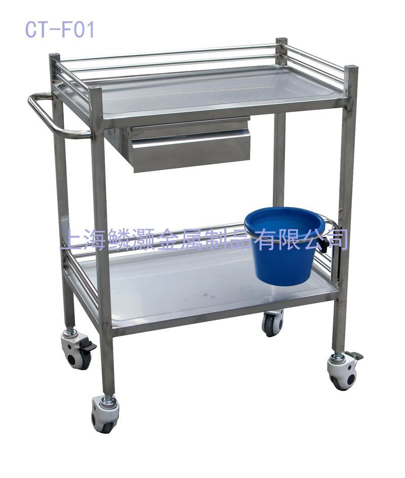 手术推车医用不锈钢器械车双层仪器车护士送药车输液车