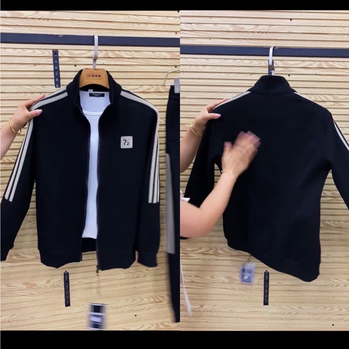 Traje deportivo informal para hombre, chaqueta, pantalones de pierna, pantalones de manga larga con cuello levantado, conjunto completo, primavera y otoño, 2024