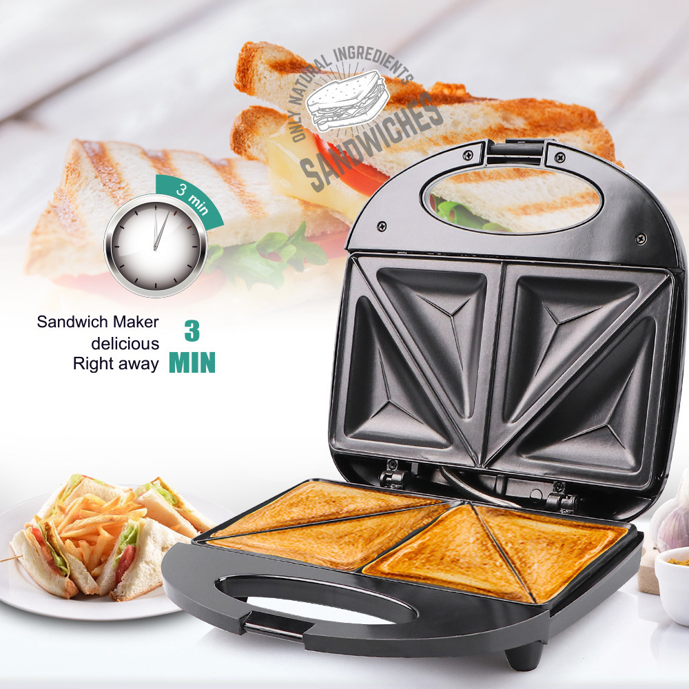 Transfronterizo 110v máquina de sándwiches máquina de waffles barbacoa de doble cara calefacción multifuncional doméstica