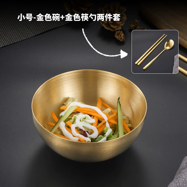 Golden chopsticks, spoon, set, 15cm
