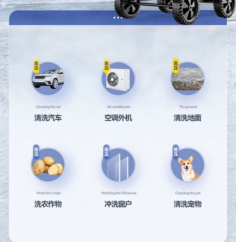 2025 Car Washing Machine 220V Household Car Washing Ultra-High Pressure Water Gun Portable Powerful High-Power Automatic Car Washing Artifact
