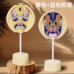 回転京劇の顔の譜の震える音の同じタイプの手はスパイラルの木のロリポップのABSの材質を揺らします。