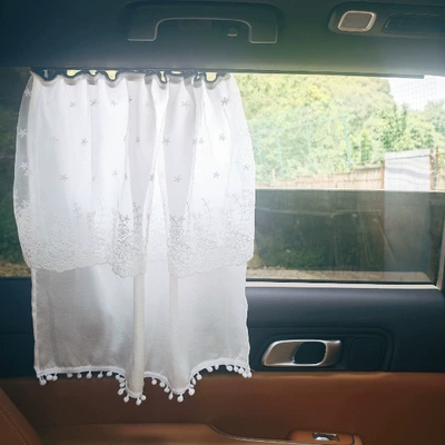 Lace Car Curtains Embedded: Car curtains